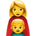 👩‍👦 family: woman, boy display on Apple